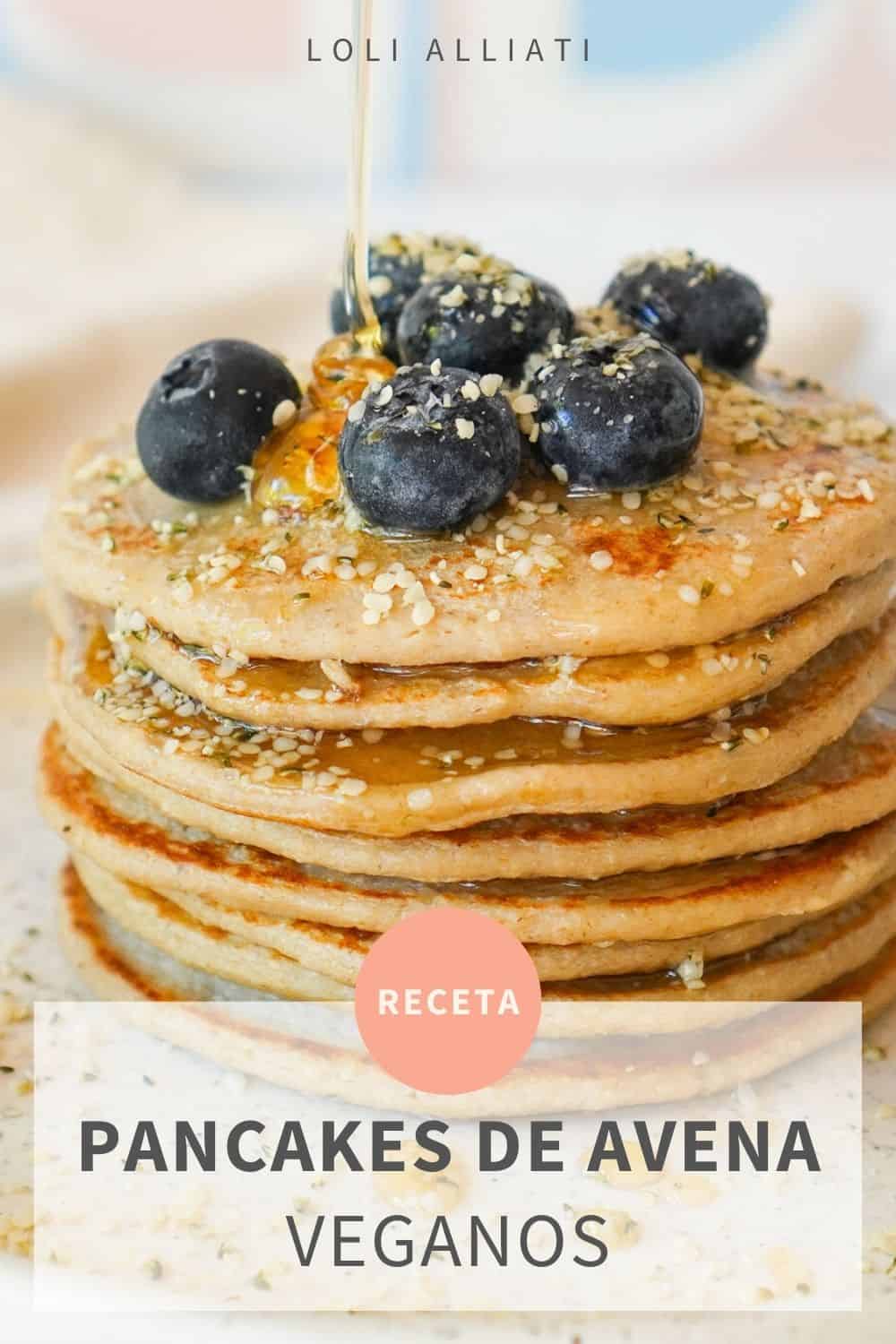 Pancakes de avena y banana veganos y sin gluten