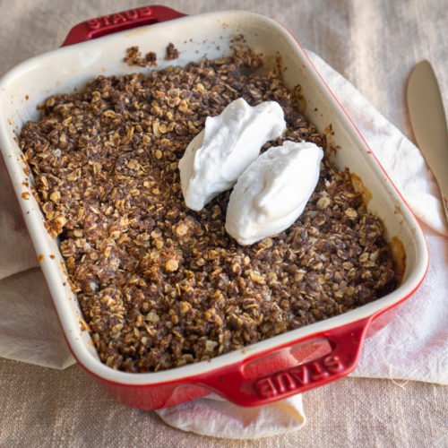 crumble de manzana y canela